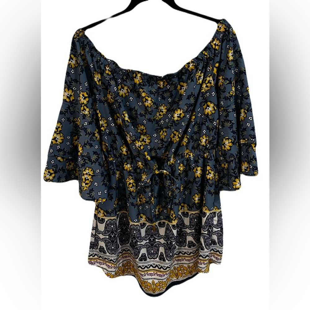 💐 EUC HINT OF BLUSH Off-the-Shoulder Floral Dress | Women’s Size XL